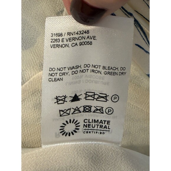 Reformation Alfred Floral Jumpsuit Pompadour Print Women’s Sz 6 Blue White NWT - Picture 10 of 16